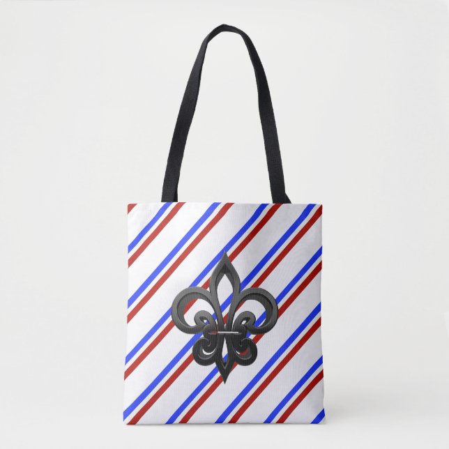 Bolsa Tote Bandeira francesa das listras (Frente)