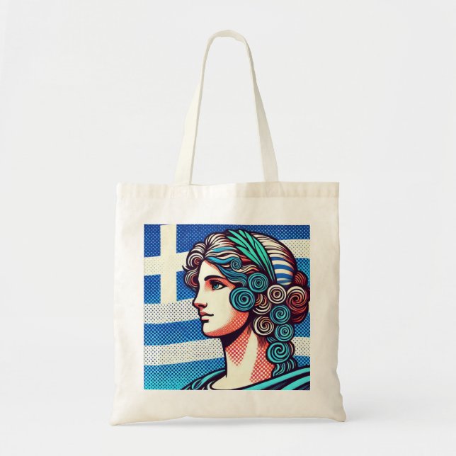Bolsa Tote bandeira grega (Frente)