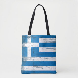 Bolsa Tote Bandeira grega do grunge