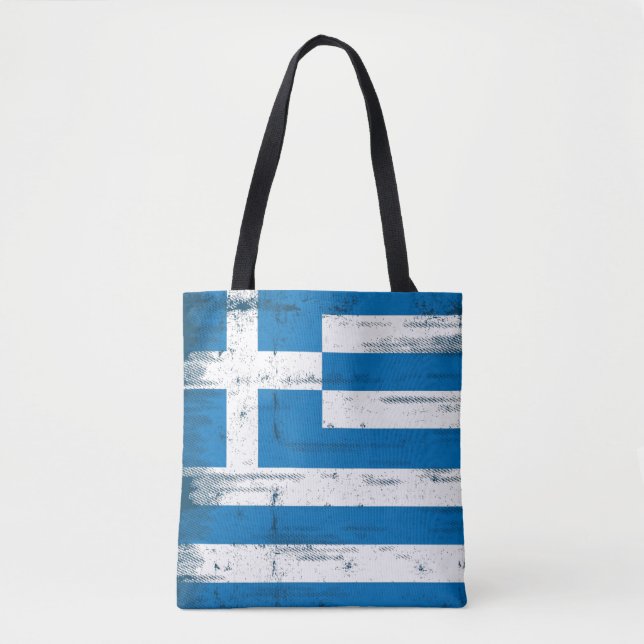 Bolsa Tote Bandeira grega do grunge (Frente)