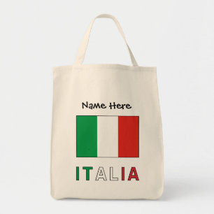 Bolsa Tote Bandeira Italiana Itália Personalização Preta
