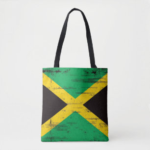 Bolsa Tote Bandeira jamaicana do Grunge