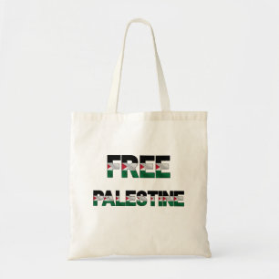 Bolsa Tote Bandeira Livre da Palestina Cartas Orgulho de Unid