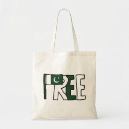 Bolsa Tote Bandeira Livre do Paquistão