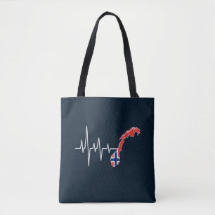 Bolsa Tote Bandeira Norueguesa Bandeira da Noruega Norge Bati