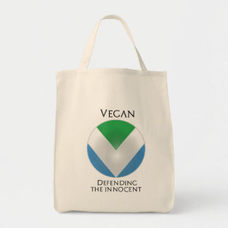 Bolsa Tote BANDEIRA OFICIAL DO VEGAN: Protetor do defensor