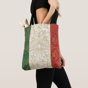 Bolsa Tote Bandeira Patrimonial Art Déco Nome Personalizado