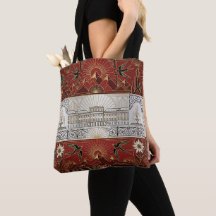 Bolsa Tote Bandeira Patrimonial Art Deco Nome Personalizado