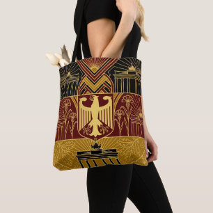 Bolsa Tote Bandeira Patrimonial Art Deco Nome Personalizado