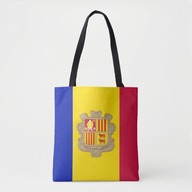 Bolsa Tote Bandeira Patriótica Andorra (Frente)