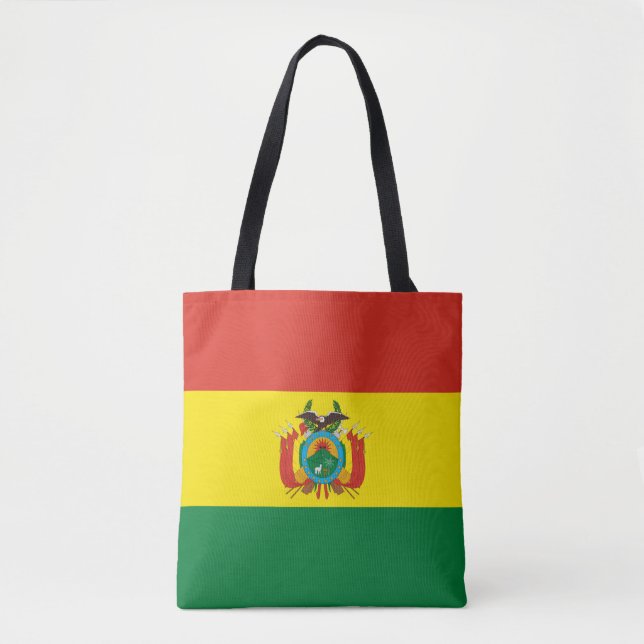 Bolsa Tote Bandeira Patriótica da Bolívia (Frente)
