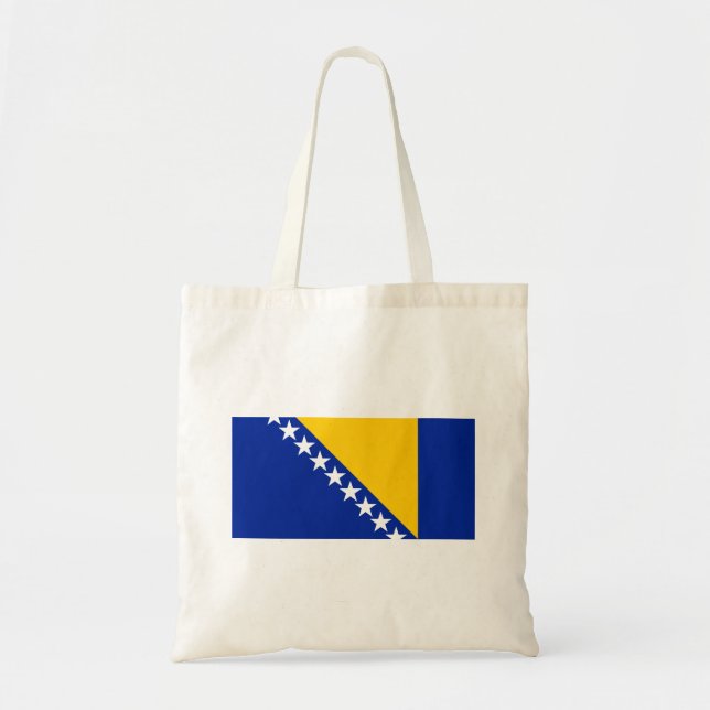 Bolsa Tote Bandeira Patriótica da Bósnia-Herzegovina (Frente)