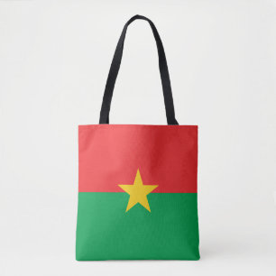 Bolsa Tote Bandeira Patriótica de Burkina Faso