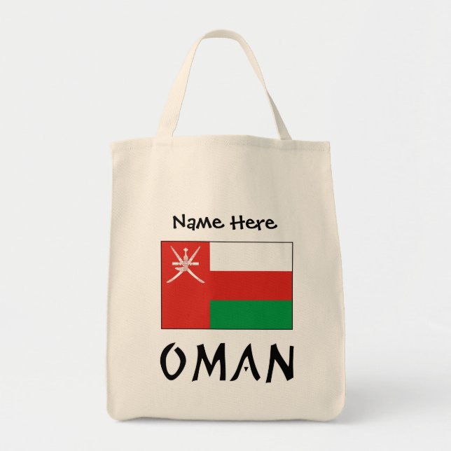 Bolsa Tote Bandeira Personalizada de Omã (Frente)
