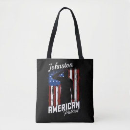 Bolsa Tote Bandeira Personalizada do Patriot Soldier EUA