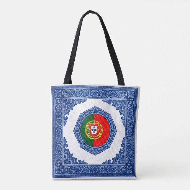 Bolsa Tote "Bandeira Portuguesa": Saco de pano com estampado  (Verso)