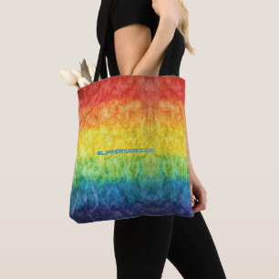 Bolsa Tote Bandeira tie-dye da SlipperyJoe's arco-íris pressi