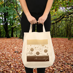 Bolsa Tote Bandeira Totebag da flor do Mocha