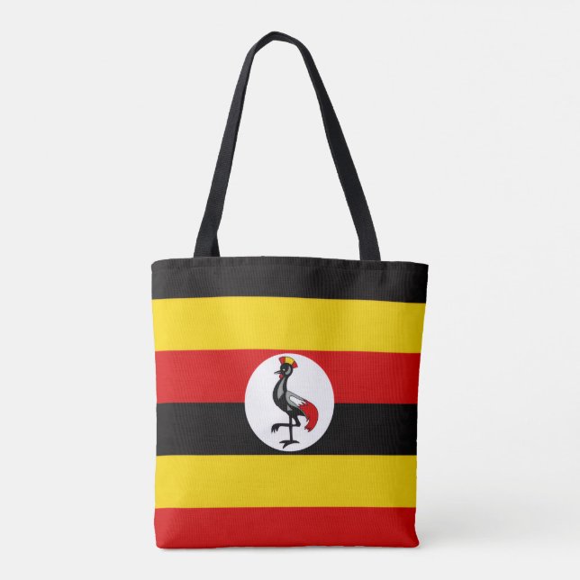Bolsa Tote Bandeira Ugandesa, Bandeira da Uganda (Verso)