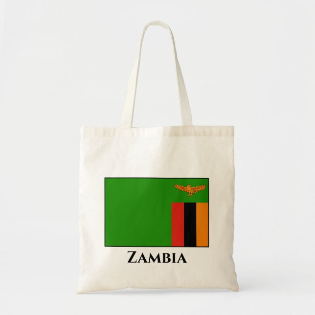 Bolsa Tote Bandeira Zâmbia (Frente)