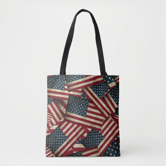 Bolsa Tote Bandeiras Americanas Incomodadas (Frente)