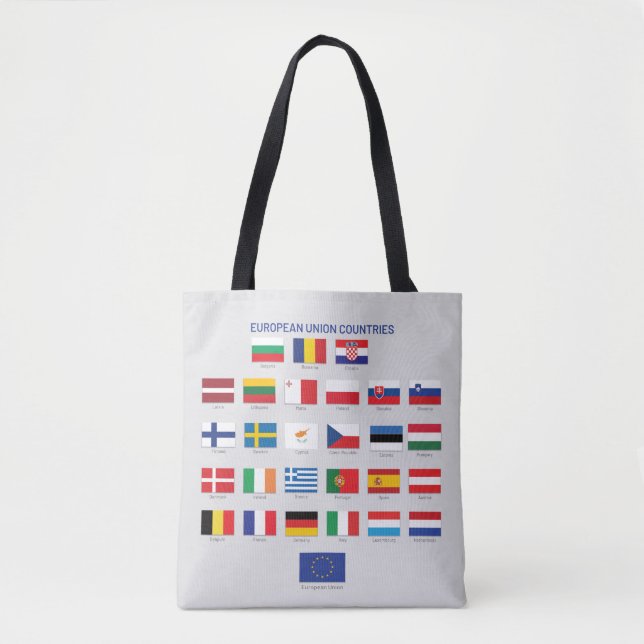 Bolsa Tote Bandeiras da União Europeia (Frente)