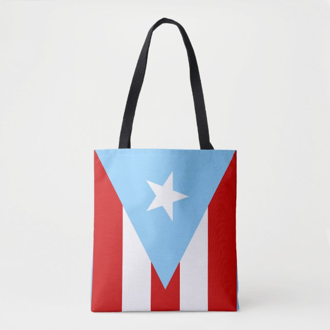 Bolsa Tote Bandeiras de Porto Rico (Frente)