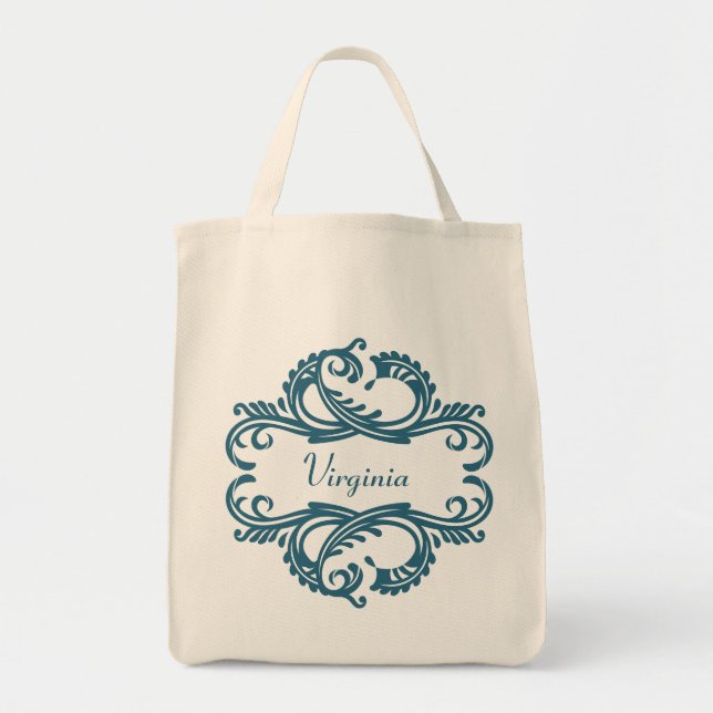 Bolsa Tote Bandeja azul de máscara de danos (Frente)