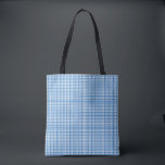 Bolsa Tote Bandeja Básica de Xadrez Azul<br><div class="desc">Uma design azul básica de xadrez. Perfeito para Chanucá</div>