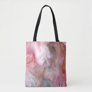Bolsa Tote Bandeja de Abstrato Verde Suave Rosa para Velas
