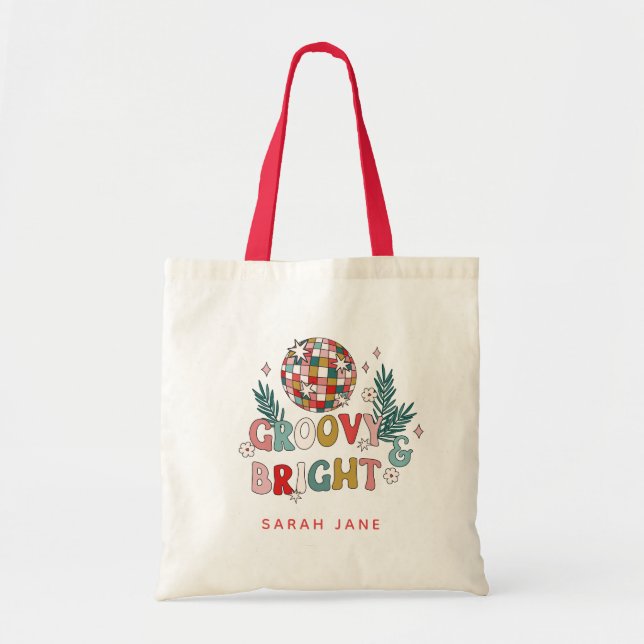 Bolsa Tote Bandeja de Bandas de Feriado Retroativo (Frente)