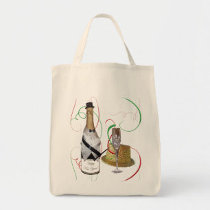 Bolsa Tote Bandeja de Canvas de Champanhe