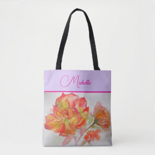 Bolsa Tote Bandeja de ferramentas de pintura por Rosa laranja