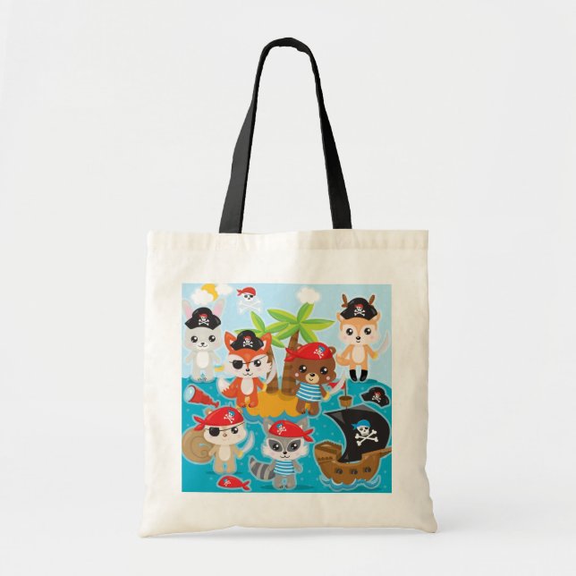 Bolsa Tote Bandeja de ferramentas de pirata de festa de anive (Frente)