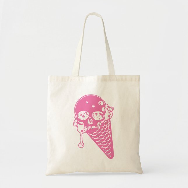 Bolsa Tote Bandeja de ferramentas do Sorvete rosa Cone (Frente)