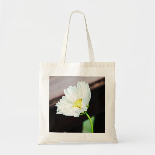 Bolsa Tote Bandeja de Flor Branco (Frente)