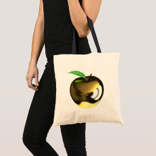 Bolsa Tote Bandeja de Fruta do Ouro Apple Dourado