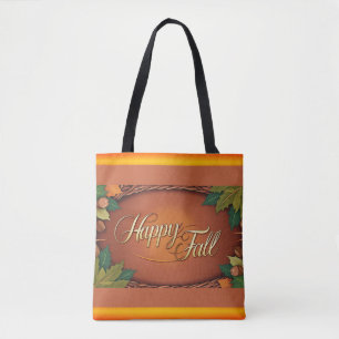 Bolsa Tote Bandeja de Impressão de Cheio de queda feliz