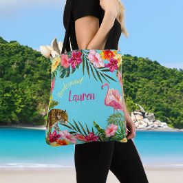 Bolsa Tote Bandeja de Impressão de Hibiscus Tropical