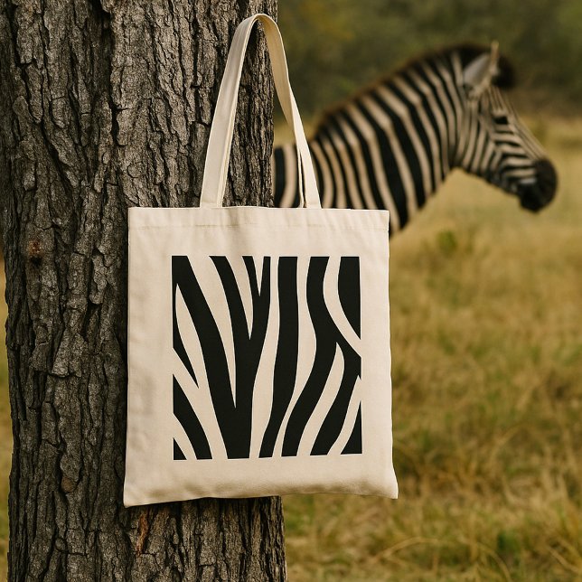 Bolsa Tote Bandeja de Impressão Zebra (Criador carregado)