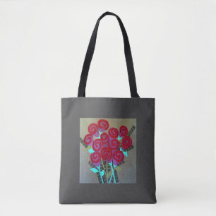 Bolsa Tote Bandeja de Rosas de papel