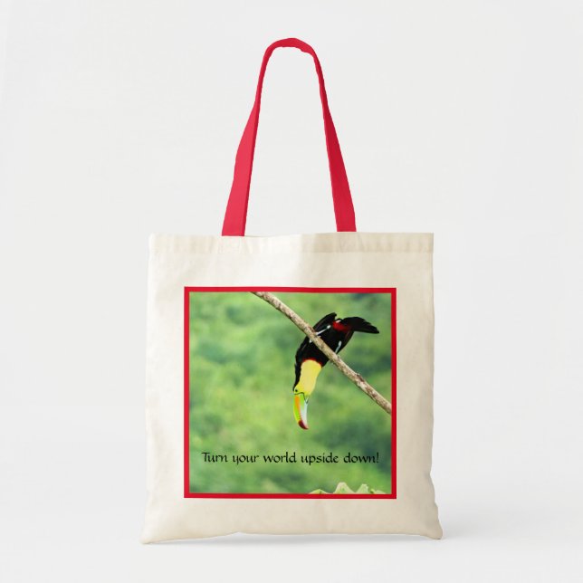 Bolsa Tote Bandeja de Toque Toucan de Volta para Baixo (Frente)