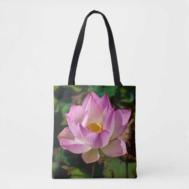 Bolsa Tote Bandeja de Toques com Flor Rosa (Frente)