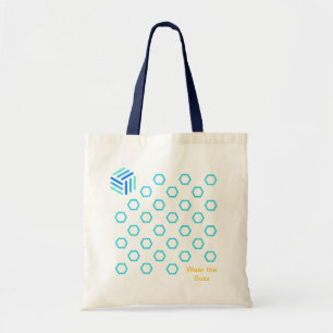 Bolsa Tote Bandeja de Tota de Honeycomb Azul   Design de Abel