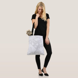 Bolsa Tote Bandeja de Tota do Ombro com Padrão de Abstrato Gr
