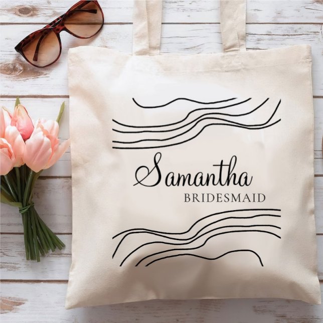 Bolsa Tote Bandeja de Tote da Bridesmaid mínima (Criador carregado)