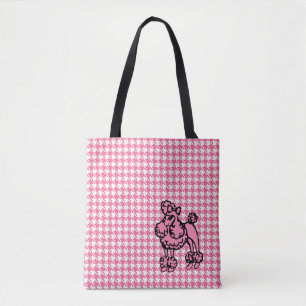 Bolsa Tote Bandeja de Viagem de Poodle Rosa Retron Francesa