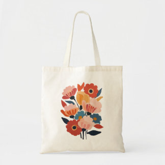 Bolsa Tote Bandeja do Buquê Floral Retroativo Moderno Vintage