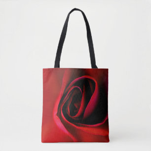 Bolsa Tote Bandeja do Impressão da rosa vermelha