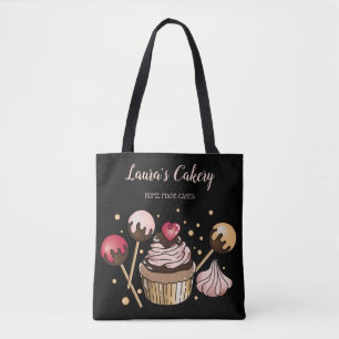 Bolsa Tote Bandeja inicial de Cupcake Cakes & Sweets que gote